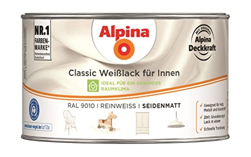 Alpina Classic Weißlack für Innen Reinweiß 300ml seidenmatt