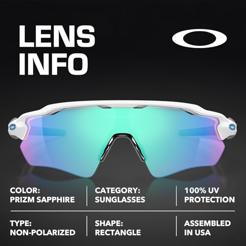 Image of Oakley RADAR EV PATH TEAM COLORS OO9208 Shield Shape Sunglasses With Official Eyewear Kit