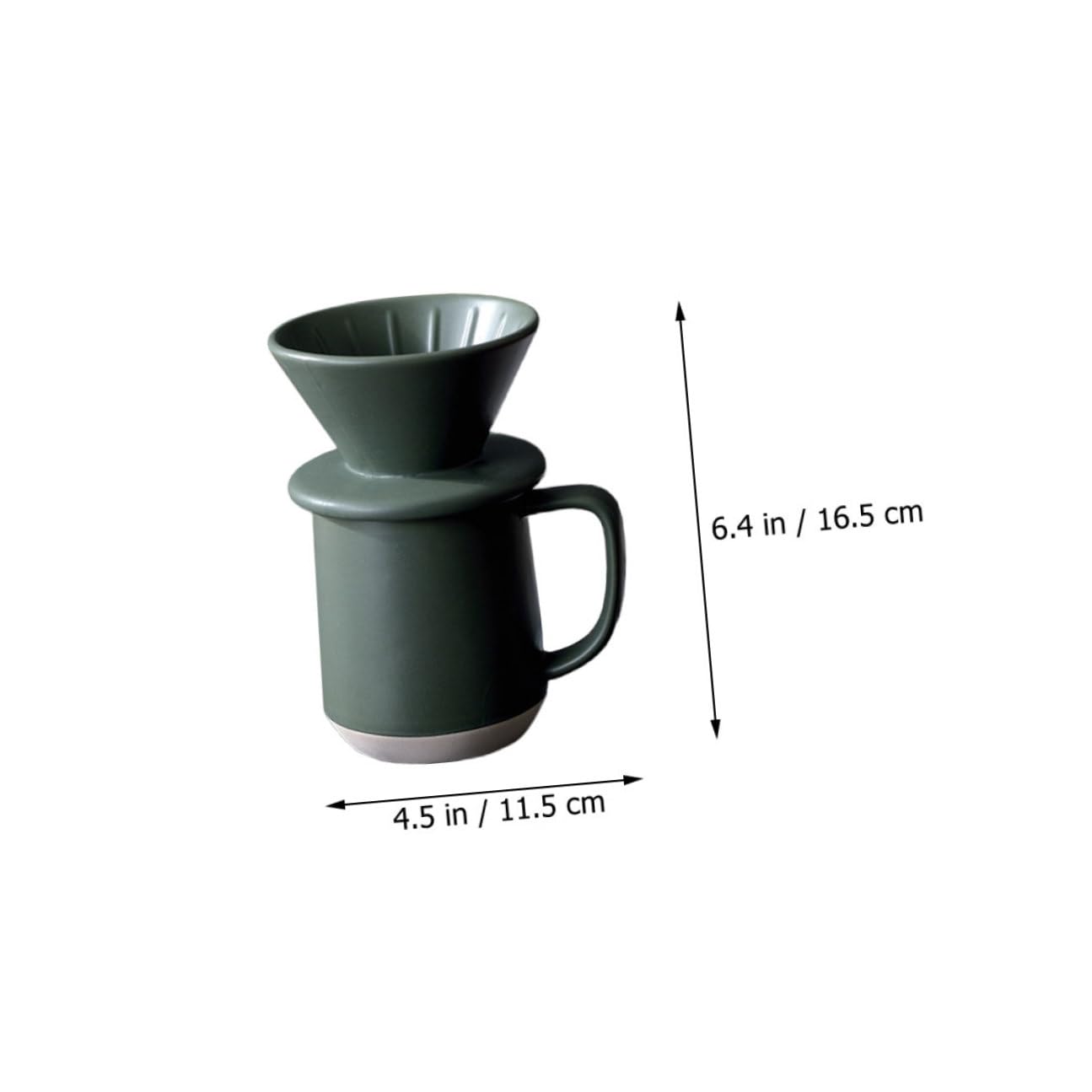 Taza de Filtro de Café de Cerámica Verde, Juego Portátil