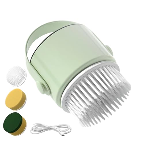 Cepillo de limpieza eléctrica | Batería recargable de 1200 mAh con cabezales reemplazables | Potente limpiador automático inalámbrico para azulejos y cuarto de baño | 3 cabezales de repuesto para