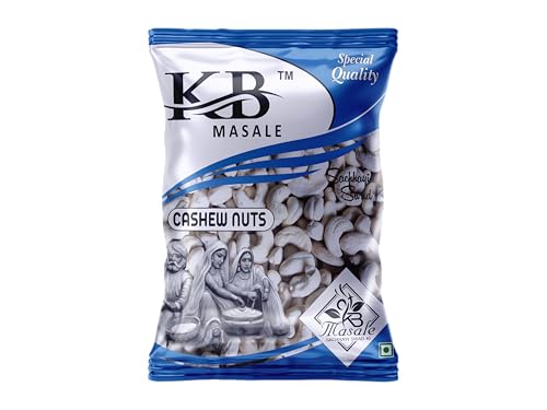 Image of KB MASALE Dry Fruits 100% Natural Premium Whole Kaju Cashew Nuts | Kaju Premium Raw Cashew Nut Fresh And Crispy Snack (250 GM)