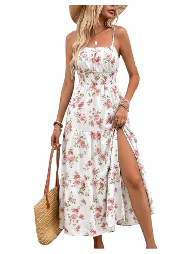 Image of BEAUDRM Women's Summer Maxi Dresses Boho Dresses Beach Vacation Sundresses | Fall Wedding Guest Dress, Summer Dresses for Women, Vacation Summer Outfits, Flowy Dresses