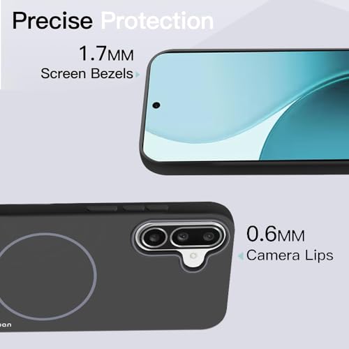Image of KARWAN️ Magnetic Wireless Ultra Slim-Fit Back Case Cover for Samsung Galaxy M36 / F36 |Hard PC Case Cover| Ultra-Thin & Light Weight with [Ultra Premium Feel] (6.7 inch) (Black)