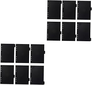 PRETYZOOM 12 Peças A5 Notebook A5 Divisórias Fichário Preto A6 Fichários Divisores De Índice De Seção A6 Fichário Página De Índice Divisores De Papel Marcadores De Página Coloridos Índice