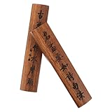 Cabilock 2 Stück Briefbeschwerer aus Massivholz Kalligrafie Schreibtischgewicht 18cm Lang Stabile Papierpresse für Schüler und Künstler Chinesischer Vintage Stil
