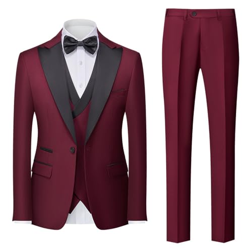 Costume Homme 3 Pièces de Qualité Supérieure pour Smoking et Affaires
