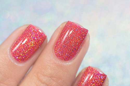 Image of ILNP Sunkissed - Bright Watermelon Holographic Sheer Jelly Nail Polish