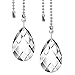 Hestya 2 Sets Clear Crystal Pull Chain Extension with Connector for Ceiling Light Fan Chain, 1 Meter Length Each (Style B)