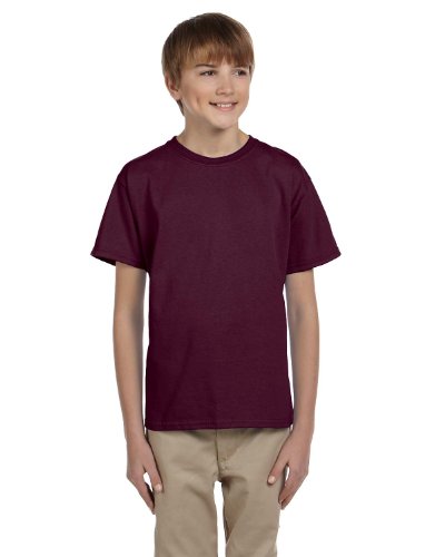 Hanes Youth Comfortblend Ecosmart Tee (Maroon) (XS)2