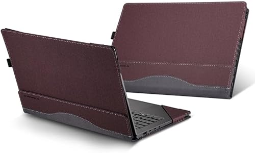 For Dell Latitude 7650 16 inch Leather Laptop Shockproof Protective Case(Wine Red)