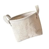 SAFIGLE 厚手で精巧な編み込みデザインの多目的リネン収納バスケット 大容量クローゼットオーガナイザー キッチンやオフィスの整理に 取り