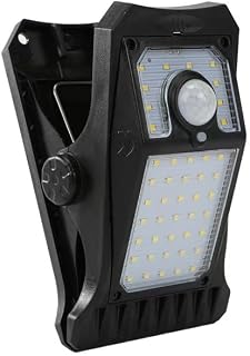 100 LED ソーラー人体センサー付き外灯、中庭や壁面照明、防犯灯、2個セット (黒い)