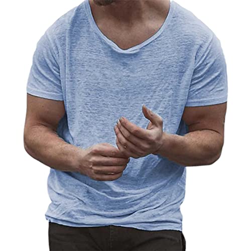 Tee shirt homme ultra leger decontracte col rond manches raglan