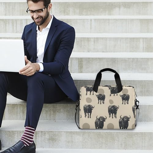 Funda para laptop con asa y correa 15.6 pulgadas khaki miniatura 3