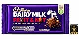 Cadbury Dairy Milk Fruit & Nut, Tableta de Chocolate con Almendras y pasas, Sabor Cremoso y Crujiente, 110 g