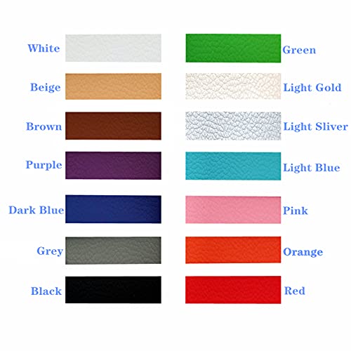 OZXCHIXU 14 Pieces Faux Leather Sheets,8" x 12" A4 Solid Colors Soft PU Faux Leather Fabric Sheets for Bows,Leather Earrings Making DIY Craft,Keychains,Hair Accessories DIY Projects(14 Colors)
