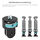 Vkesen Aluminium 1/4 Zoll Adapter für Insta 360 X5/X4/X3/ONE X2, Drehbarer Stativ Halterung Adapter für Insta360 X5/X4/X3/ONE X2, Sony, SJCAM/SJ4000, Xiaomi, Xiaoyi und Anderen Action-Kameras（2 Stück）