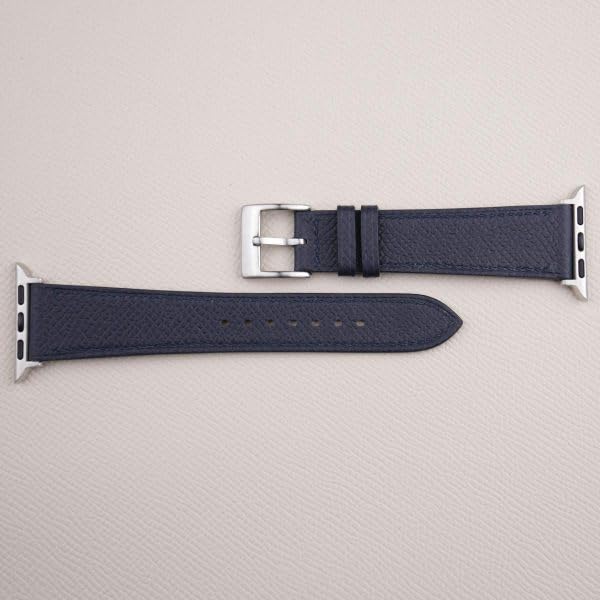 Miniatura 5 de Bands Compatible with Apple Watch Band 49mm 45mm 44mm 42mm 41mm 40mm 38mm Men Woman Epsom Leather Wristband Replacement Band Compatible with Series