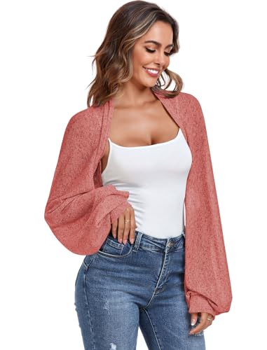 Image of ZAFUL Women's Sheer Shrug Y2K Long Sleeve Cardigans 2026 Irregular Tie Front Bolera
