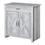 HOMCOM Aparador de Cocina Buffet para Salón 80x39,7x80 cm Gris