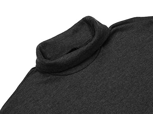 Image of Poriff Men's Casual Slim Fit Basic Tops Knitted Thermal Turtleneck Pullover Sweater