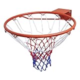 tablero canasta baloncesto exterior Color del aro: Naranja; Color de la red: Azul + rojo + blanco; Diámetro del aro: 45 cm