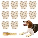 Valicaer Bottes Chien,20Pcs Chaussette Chien Protection Plaie Chaussettes Chien Anti Lechage avec Bandage Auto Chaussettes AntidéRapantes pour Chien Chausson Protege Coussinet Intérieur Extérieur (S)