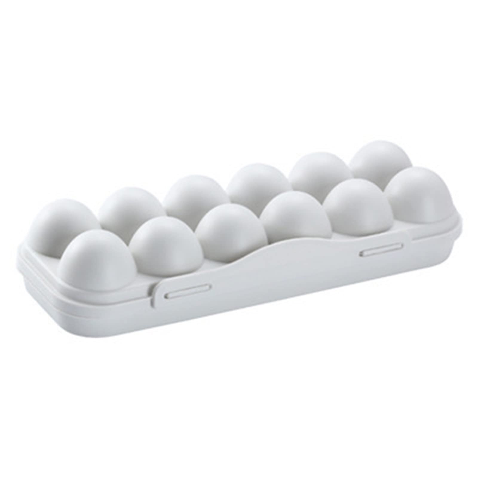 Cesta para Huevos Bandeja portahuevos Tipo a presión Cocina apilable Recipiente de Almacenamiento de Huevos antirotura con Tapa para refrigerador (1)
