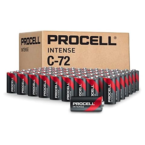 PROCELL Intense C Cell High-Performance Alkaline Batteries (72 Pack), 10-Year Shelf Life, Bulk Value Pack for High Power Professional Devices Cover