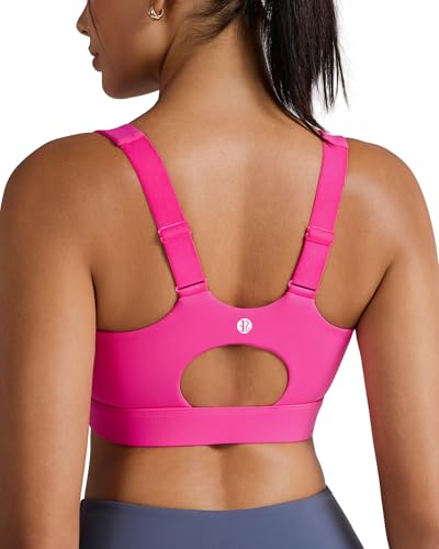 Image of RUNNING GIRL High Impact Sports Bras for Women,Racerback Running Bra Workout Crop Tank Tops Longline Sports Bra Push up