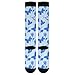 aidingzhi Fashion Blue Rose Flower Butterfly knee high compression sock for travel for men mujer 2 pair