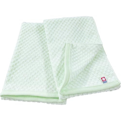 今治(Imabari) タオル 軽い 薄手 ポコットン フェイスタオル グリーン 2枚セット 33×73cm 綿100％ 日本製