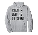uomo, coach., papà, leggenda, papà, festa del papà, retro, vintage felpa con cappuccio