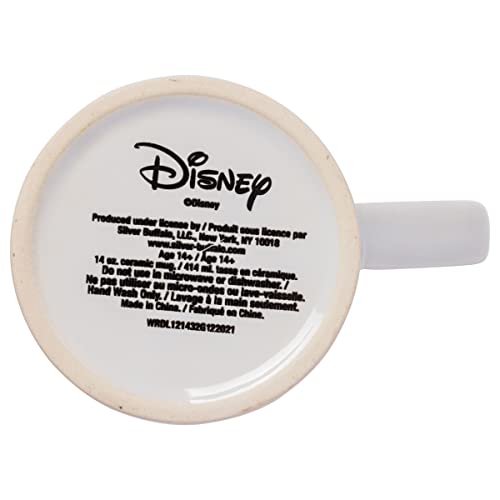 Silver Buffalo Disney Mickey and Friends Featuring Minnie Mouse Polka Dots Glitter Ceramic Mug, 14 Ounces