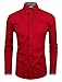 TAM WARE Mens Classic Slim Fit Contrast Inner Long Sleeve Dress Shirts TWNMS314-1-317-WINE-US S
