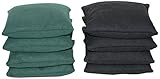 Cornhole Bags Set - (4 Hunter Green, 4 Black) By Free Donkey Sports