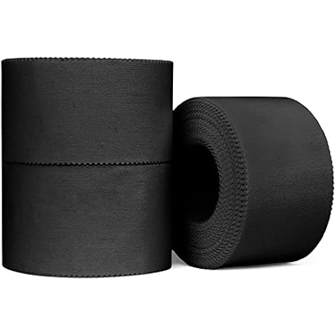 Athletic Tape – 3 Adhesive Rolls-1.5" x 15 Yards per roll -No-Sticky Residue – Black Medical Tape - Sport Tape -Skin Friendly Athletic Tape for Athletes, Coaches, Amateurs (Black - 45 Yards) Cover
