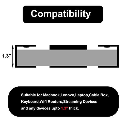 Piaolgyi Black Under Desk Laptop Holder Mount With Screw,Under Desk Laptop Mount Bracket,Add On Under Table Laptop/Keyboard Storage（3 Pcs） #TOP1