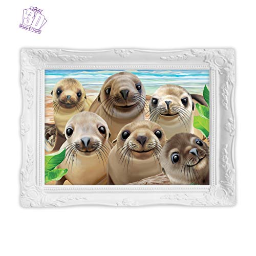 3D Livelife Lenticular Wall Art Prints - Sea Lion Snap From Deluxebase. Unframed 3D Ocean Poster. Perfect Wall Decor. Original Artwork Licensed From Renowned Artist, Michael Searle #TOP2
