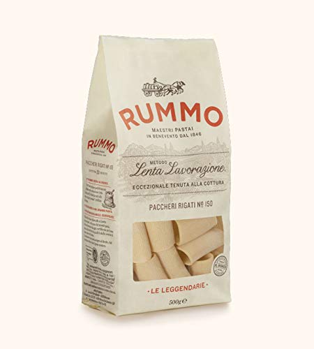 Rummo - Linea Legendaria - Paccheri Rigati n.150 Bronce Dibujado - 12 Paquetes de 500 g