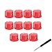 ROZILO 11Pcs Mini MXR Style Brass Insert Skirted AMP Knobs Effect Pedal Knobs Red