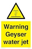 Warning Geyser - Segnale a getto d'acqua, 200 x 300 mm, A4P