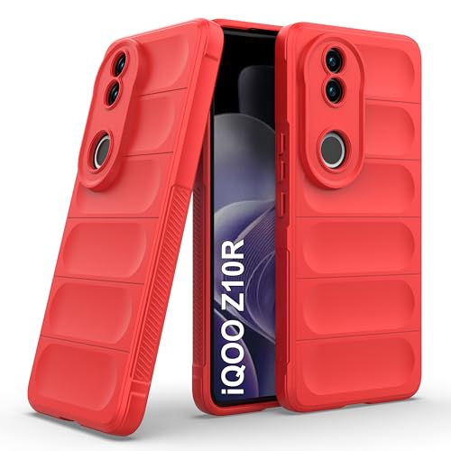 Image of Zapcase Back Case Cover for iQOO Z10R | Compatible for iQOO Z10R Back Cover | Liquid Silicon Magic Case with Camera Protection | Red