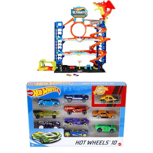 Ultimate Garage with 10-Pack Trucks and Cars