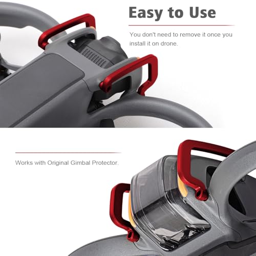 Image of Arzroic Gimbal Bumper /Guard for DJI Avata 2 Accessories, Gimbal and Camera Lens Protector for DJI Avata 2, Red