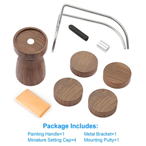 Jucoci Painting Handle for Miniautres Black Walnut Paint Handle Compatible with Warhammer, DND, Scale Model, Fantasy Figurines (Extend Version 03) - Image 3