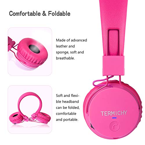Termichy Bluetooth Kopfhörer Kinder mit 93dB Lautstärkebegrenzung, Faltbare Tragbare Leicht kopfhoerer Kabellos mit… - Image 7
