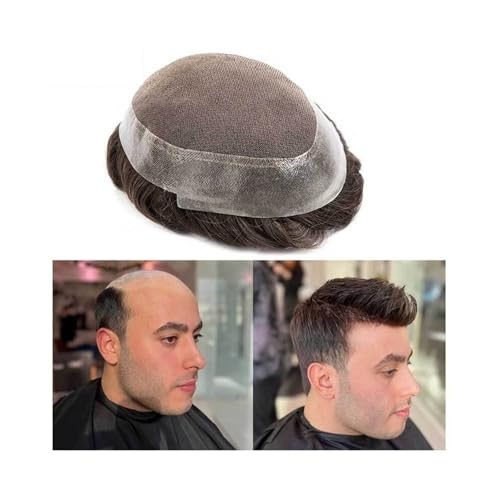 Perruques homme et postiche for homme en dentelle française pour remplacement de cheveux