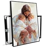 vjfkskuey Ölgemälde von Christus, der das Jesuskind und das heilige Kind hält, eine Kunstdekoration, die Jesus darstellt, der das Baby beschützt, ein herzerwärmendes Kunstwerk, geeignet für