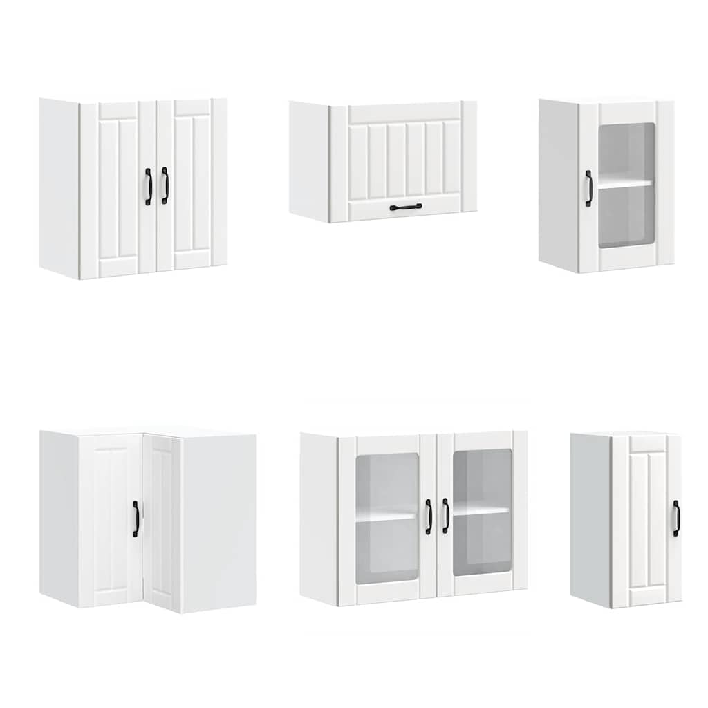 Set di mobili da cucina Lucca, in legno bianco, molto spazio, piedini regolabili, facile da pulire, design moderno per cucina, sala da pranzo